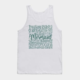 Mermaid Word Cloud Tank Top